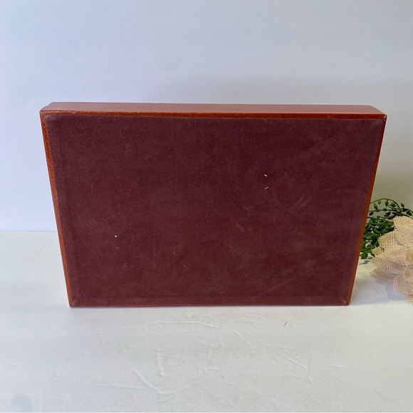 Genuine Leather Vintage Hickok Golf Theme Men's Dresser Top Caddy Valet - Picture 11 of 12